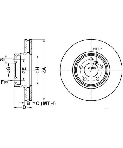 ATE Тормозной диск передний