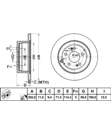ATE Тормозной диск задний