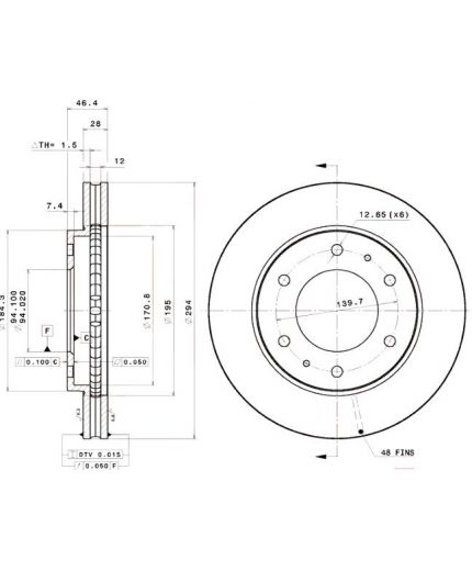 BREMBO Тормозной диск передний Фото 2