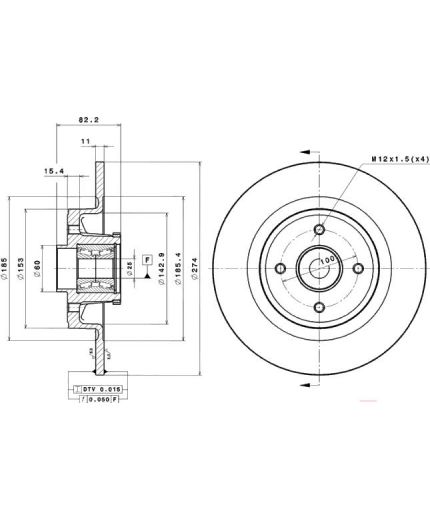 BREMBO Тормозной диск