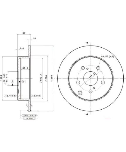 BREMBO Тормозной диск