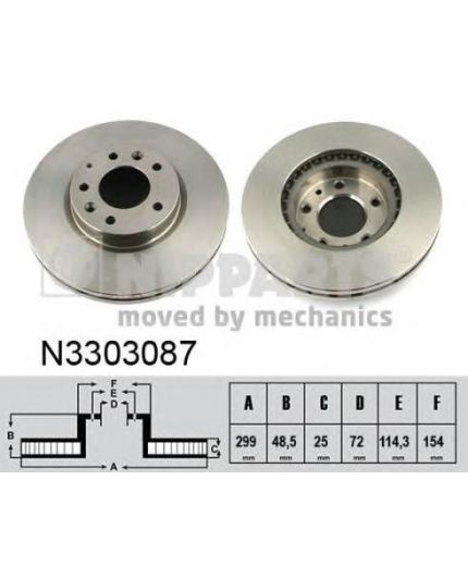 NIPPARTS Тормозной диск