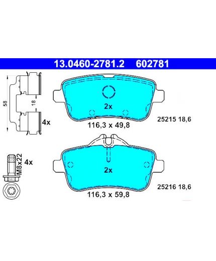 ATE Колодки дисковые задние