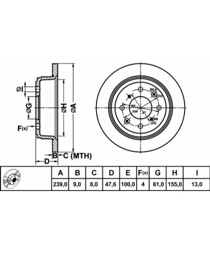 ATE Тормозной диск
