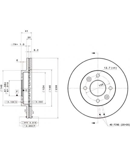 BREMBO Тормозной диск