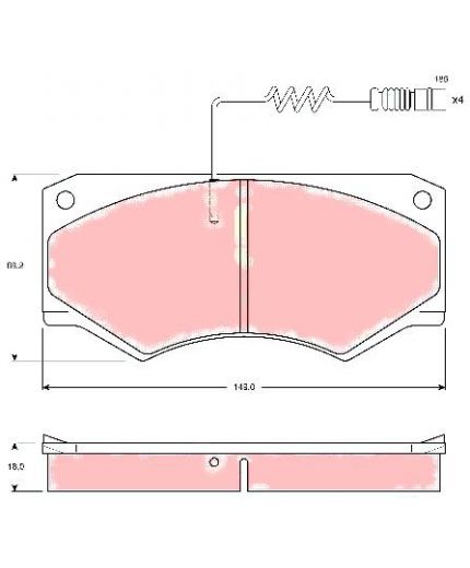 TRW Колодки дисковые передние