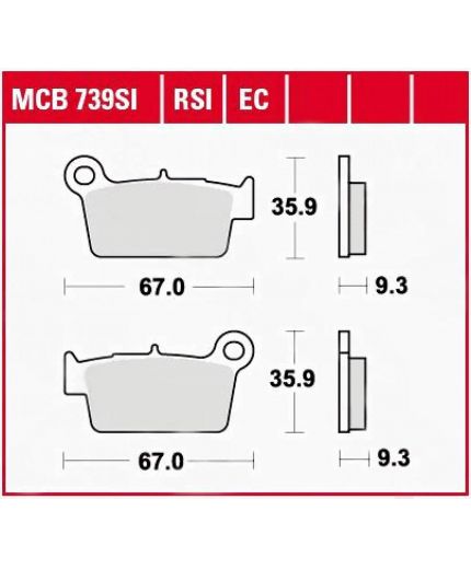 TRW Колодки дисковые задние
