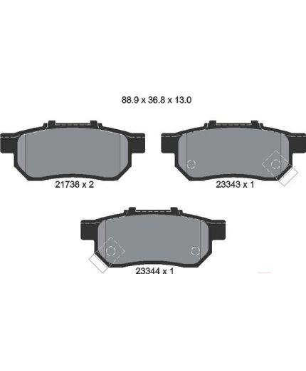 Textar Колодки дисковые задние