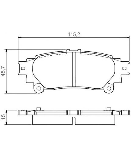 BOSCH Колодки дисковые задние