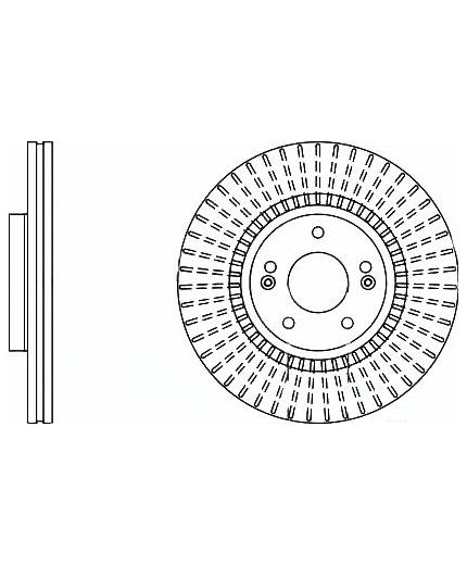 BOSCH Тормозной диск передний
