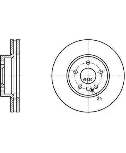 ATE Тормозной диск передний
