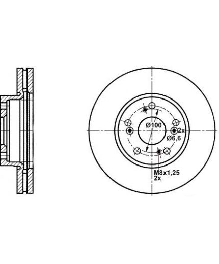 ATE Тормозной диск передний
