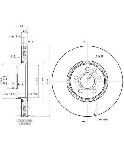 BREMBO Тормозной диск