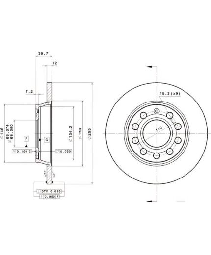 BREMBO Тормозной диск