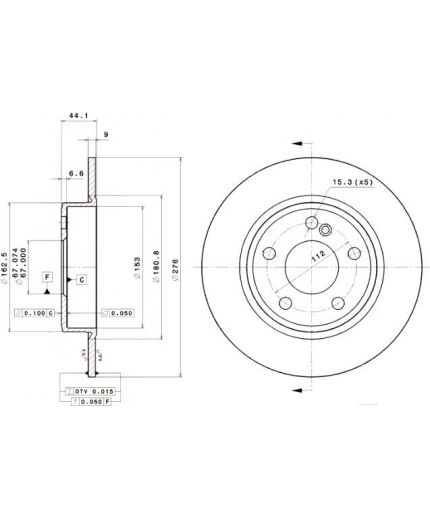 BREMBO Тормозной диск с покрытием