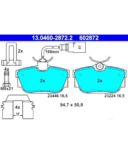 ATE Колодки дисковые задние