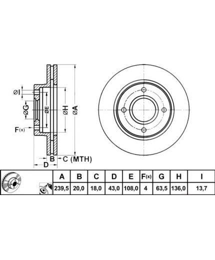 ATE Тормозной диск