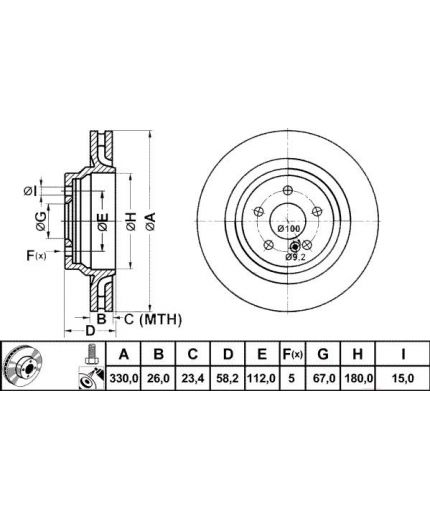 ATE Тормозной диск