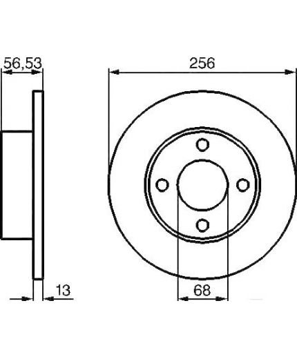 BOSCH Тормозной диск