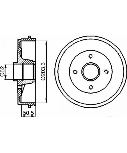 BOSCH Тормозной барабан
