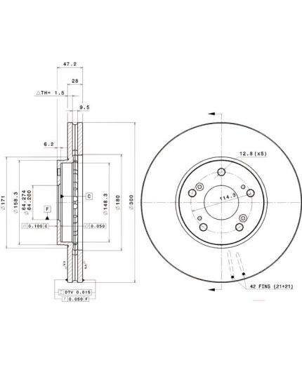 BREMBO Тормозной диск
