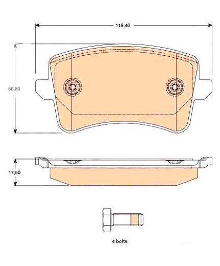 TRW Колодки дисковые задние