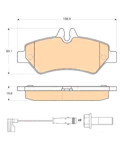 TRW Колодки дисковые задние