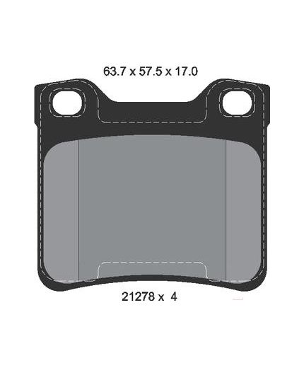 Textar Колодки дисковые задние