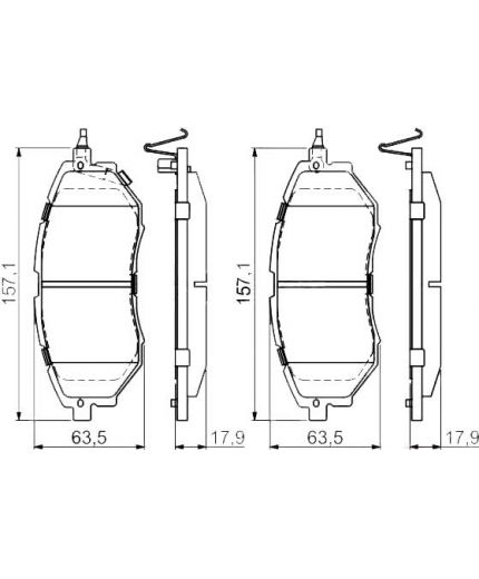 BOSCH Колодки дисковые передние