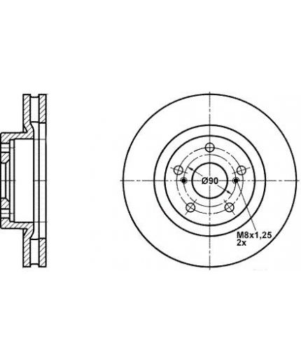 ATE Тормозной диск передний