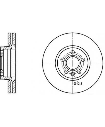 ATE Тормозной диск передний