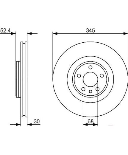 BOSCH Тормозной диск передний