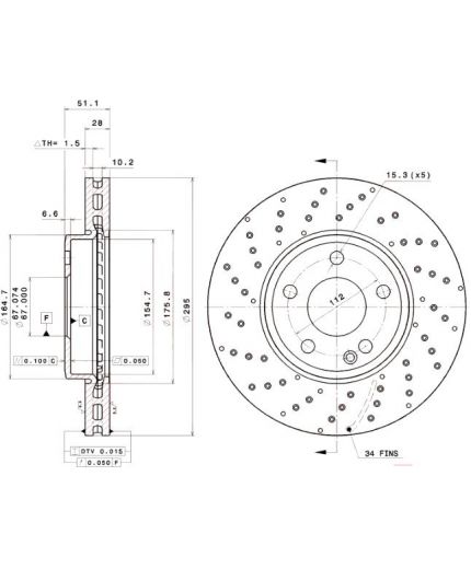 BREMBO Тормозной диск передний