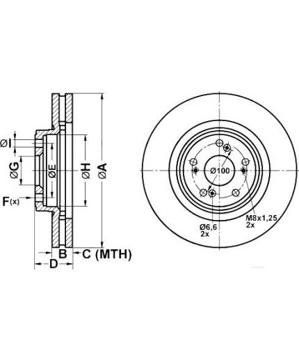 ATE Тормозной диск передний