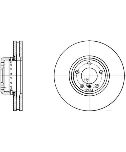 ATE Тормозной диск передний (двухсоставной)