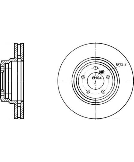 ATE Тормозной диск передний