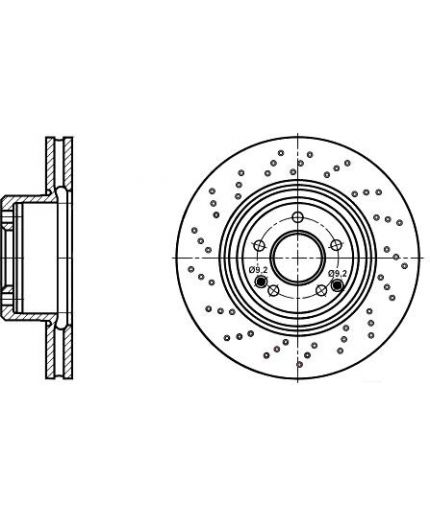 ATE Тормозной диск передний