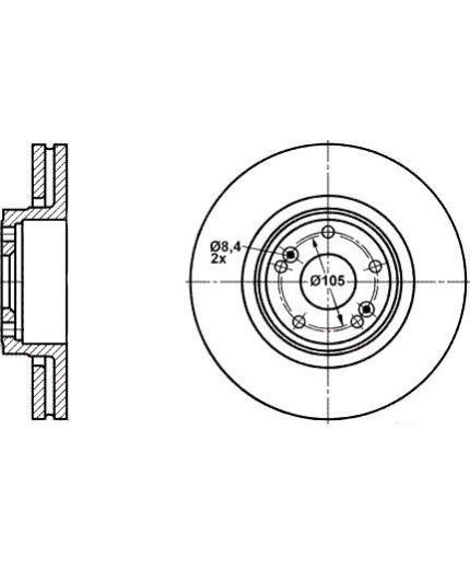 ATE Тормозной диск передний