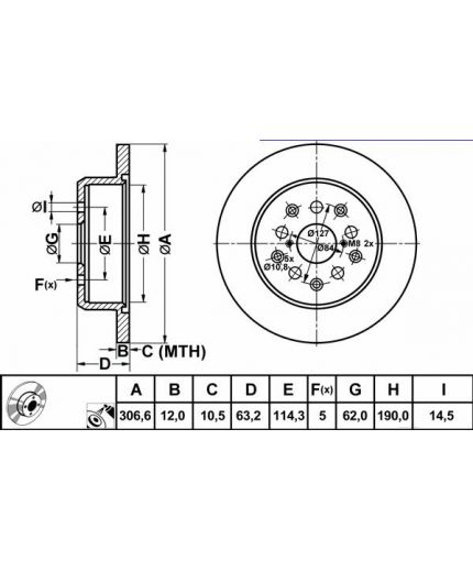 ATE Тормозной диск задний