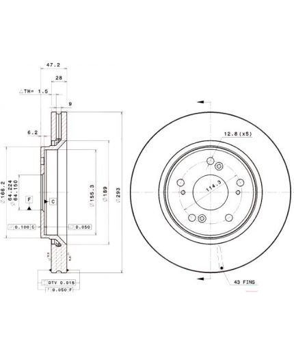 BREMBO Тормозной диск передний Фото 2