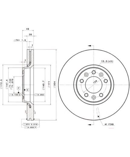 BREMBO Тормозной диск передний Фото 2