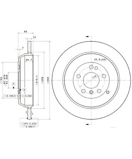 BREMBO Тормозной диск задний Фото 2