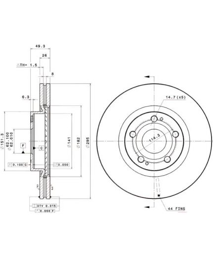 BREMBO Тормозной диск