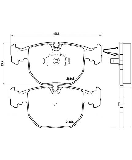 BREMBO Колодки дисковые передние
