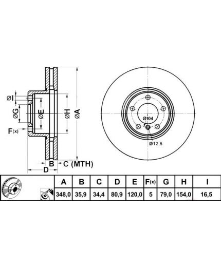 ATE Тормозной диск