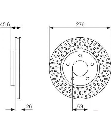 BOSCH Тормозной диск