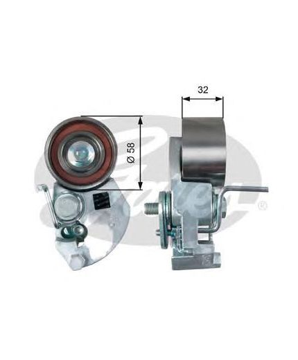 GATES Ролик натяжной ГРМ