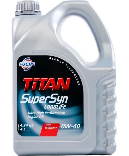Моторное масло FUCHS TITAN Supersyn LONGLIFE 0W-40 4л