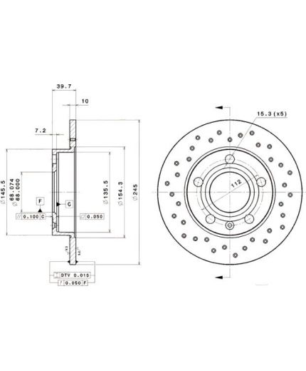 BREMBO Тормозной диск Фото 2