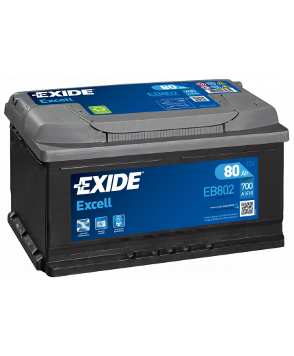 EXIDE Аккумулятор Excell EB802 700А (80 А/ч) Фото 3